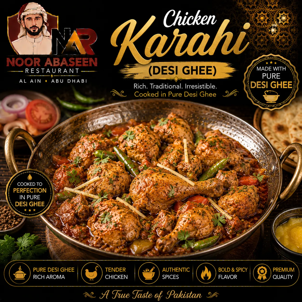 Chicken Karahi (Desi Ghee)