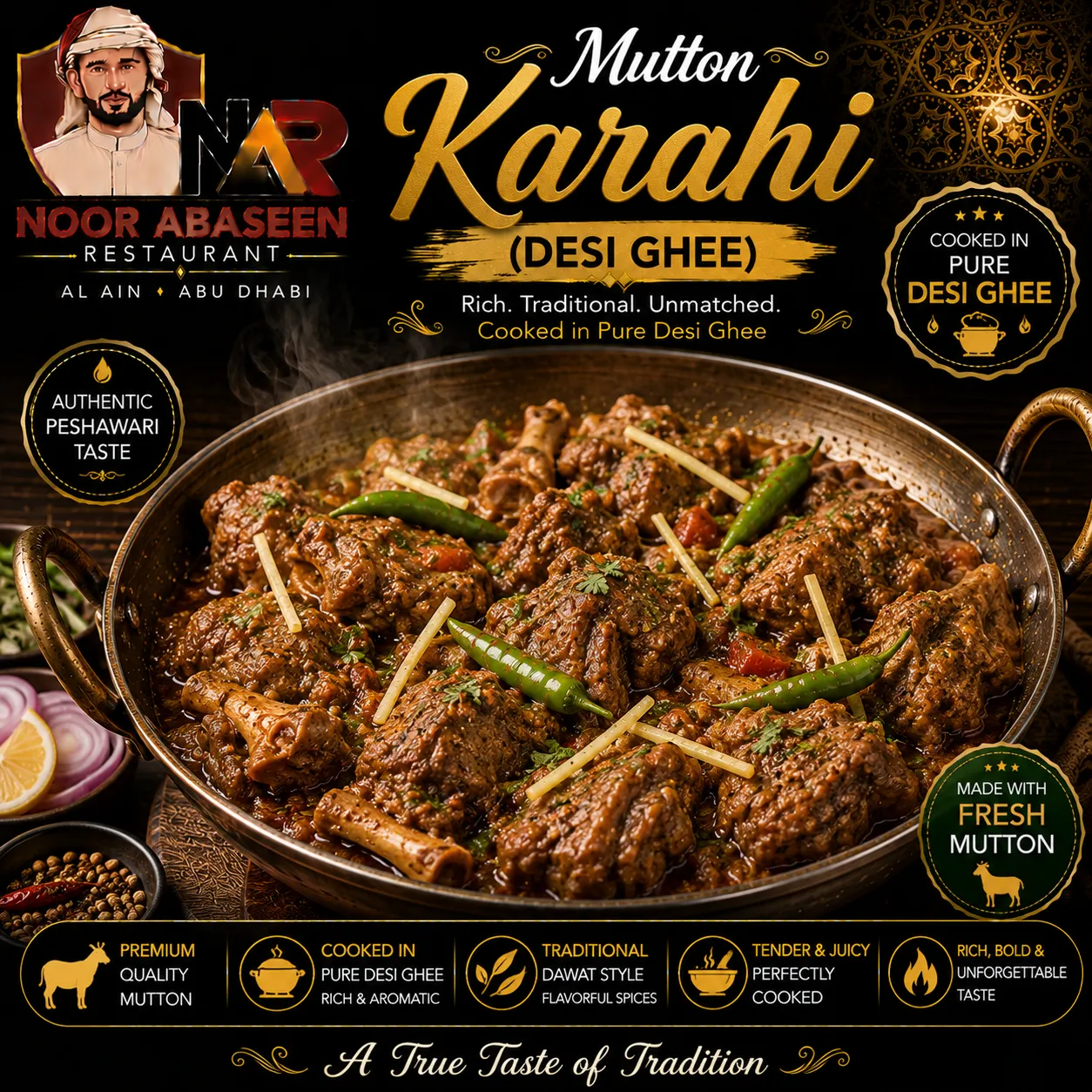 Mutton Karahi (Desi Ghee)